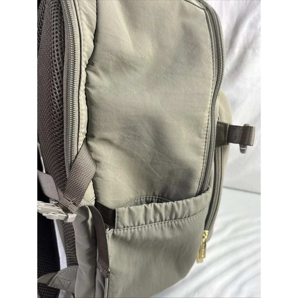 Isaac Mizrahi Gray Viral TikTok Laptop Backpack Minimalist Preppy Designer